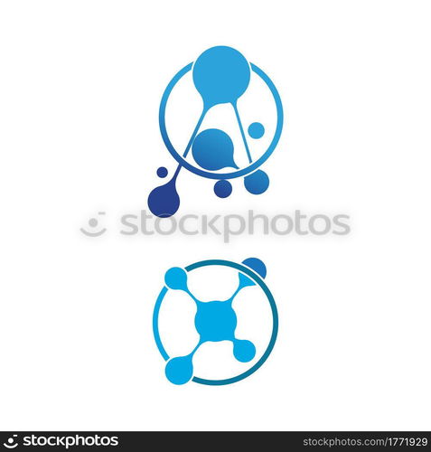 Molecule symbol logo template vector illustration design