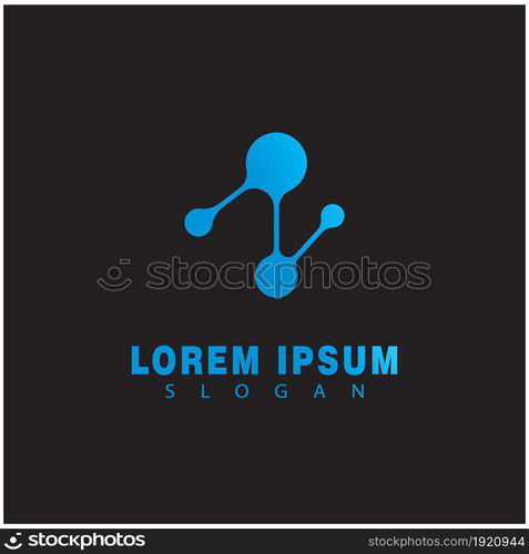 Molecule symbol logo template vector illustration design