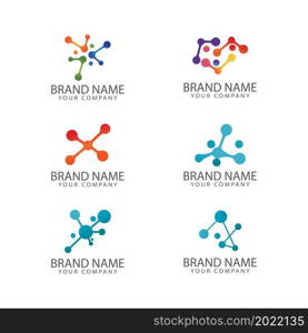 Molecule symbol logo template vector illustration design