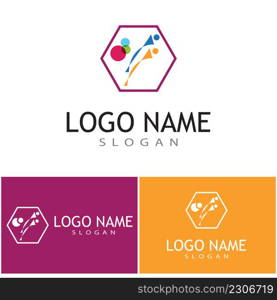 Molecule symbol logo template vector illustration design