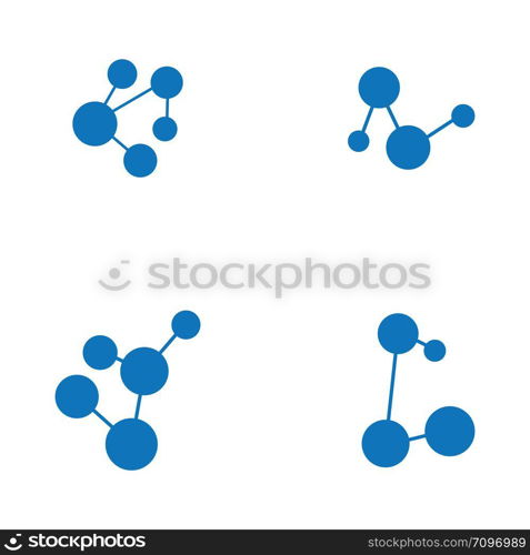 Molecule symbol logo template vector illustration design