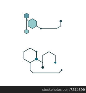 Molecule symbol logo template vector illustration design