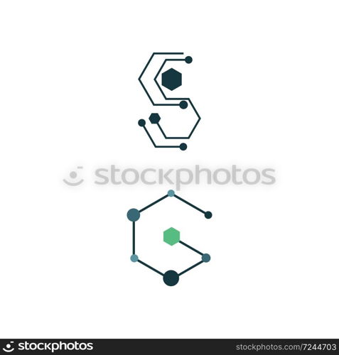 Molecule symbol logo template vector illustration design