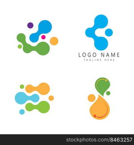 Molecule symbol logo template vector illustration design 