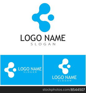 Molecule symbol logo template vector illustration design 