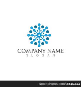 Molecule symbol logo template vector illustration design 