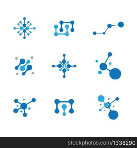 Molecule vector icon illustration design