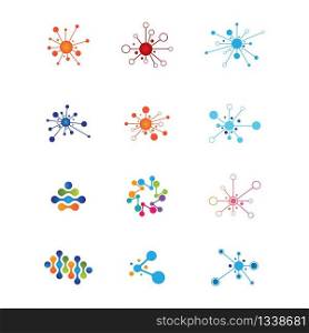 Molecule vector icon illustration design