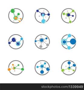 Molecule vector icon illustration design