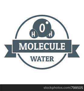 Molecule water logo. Simple illustration of molecule water vector logo for web. Molecule water logo, simple gray style