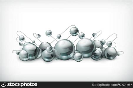 molecules and atoms vector illustration