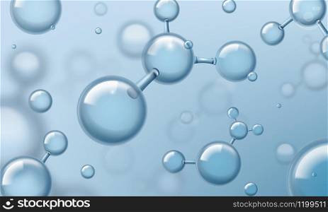 Molecules. Chemical wallpaper, nanotechnology concept. 3d molecular structure, biotechnology abstract scientific vector micro technology background. Molecules. Chemical wallpaper, nanotechnology concept. 3d molecular structure, biotechnology abstract scientific vector background