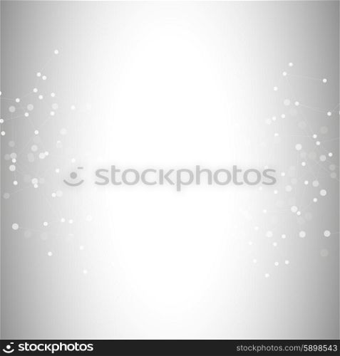Molecules Concept of neurons, background for communication, vector illustration.