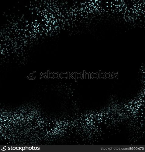 Molecules Concept of neurons, black background for communication, science vector illustration.