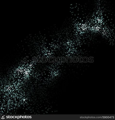 Molecules Concept of neurons, black background for communication, science vector illustration.