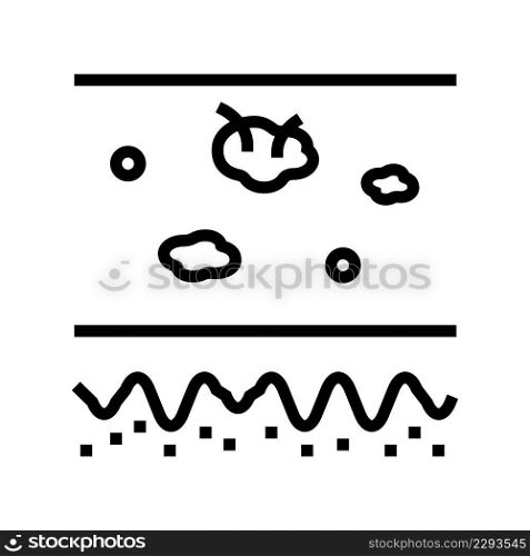 moles skin line icon vector. moles skin sign. isolated contour symbol black illustration. moles skin line icon vector illustration