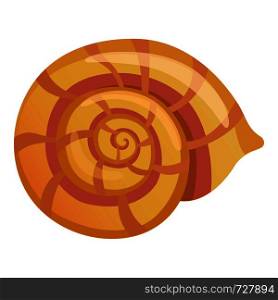 Mollusk shell icon. Cartoon illustration of mollusk shell vector icon for web. Mollusk shell icon, cartoon style