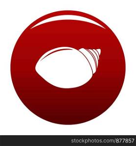 Mollusks shell icon. Simple illustration of mollusks shell vector icon for any design red. Mollusks Shell icon vector red