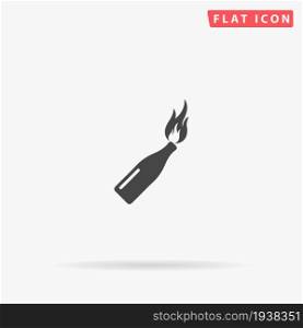 Molotov Cocktail flat vector icon. Hand drawn style design illustrations.. Molotov Cocktail flat vector icon