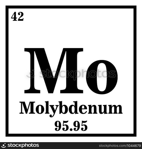 Molybdenum Periodic Table of the Elements Vector illustration eps 10.. Molybdenum Periodic Table of the Elements Vector illustration eps 10