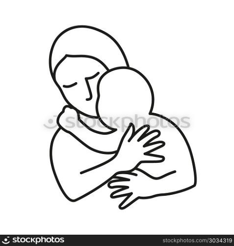 Mom and child, vector illustration and design.. Mom and child.