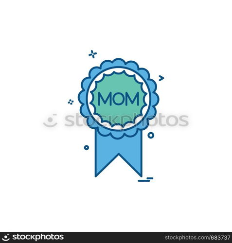 Mom badge icon design vector