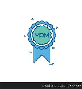 Mom badge icon design vector
