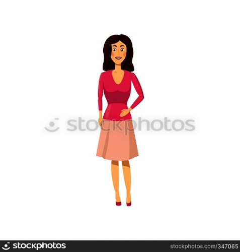 Mom icon in cartoon style on a white background. Mom icon in cartoon style