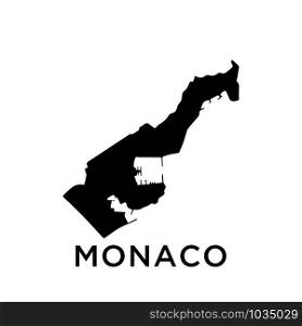 Monaco map icon design trendy