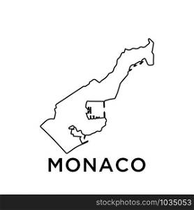 Monaco map icon design trendy