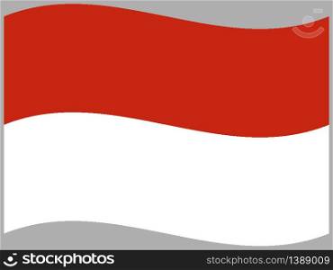 Monaco National flag. original color and proportion. Simply vector illustration background, from all world countries flag set for design, education, icon, icon, isolated object and symbol for data visualisation