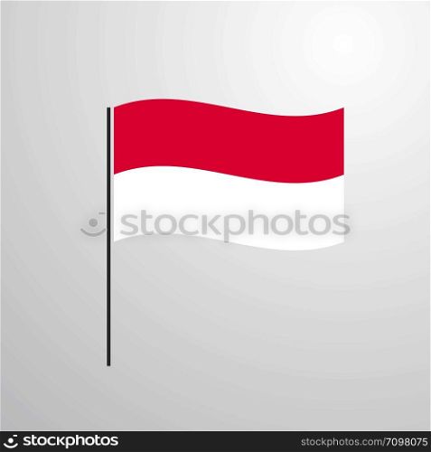 Monaco waving Flag