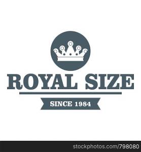 Monarch king logo. Simple illustration of monarch king vector logo for web. Monarch king logo, simple gray style