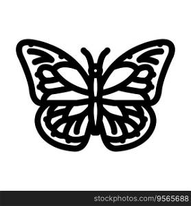 monarch summer line icon vector. monarch summer sign. isolated contour symbol black illustration. monarch summer line icon vector illustration