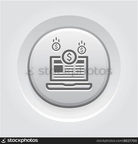 Monetization Icon. Business Concept. Monetization Icon. Business Concept. Grey Button Design