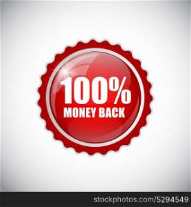 Money Back Golden Label Isolated Vector Illustration. Money Back Golden Label Vector Illustration