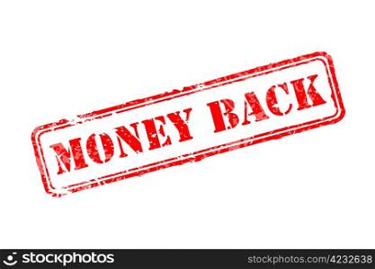 Money back rubber stamp vector illustration. Contains original brushes