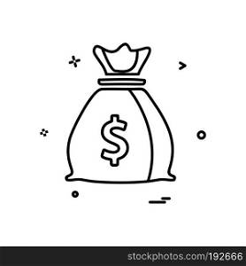 money bag dollar icon vector design