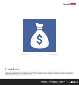 Money Bag Icon - Blue photo Frame