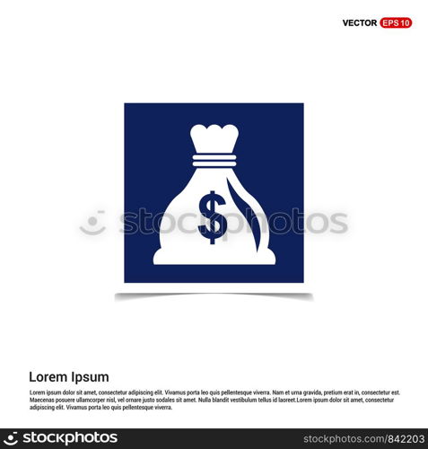 Money Bag icon - Blue photo Frame