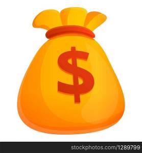 Money bag icon. Cartoon of money bag vector icon for web design isolated on white background. Money bag icon, cartoon style