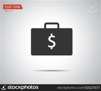 Money bag icon, Flat logo vector illustration.