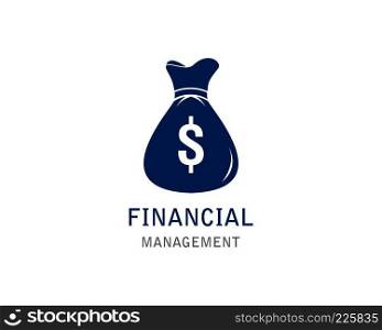 Money bag icon illustration isolated sign symbol. Money bag vector logo. Flat design style.