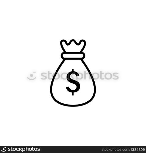 Money bag icon isolated on white background. Vector EPS 10