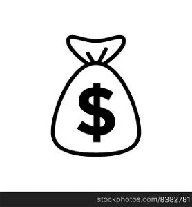 Money bag icon vector design template.