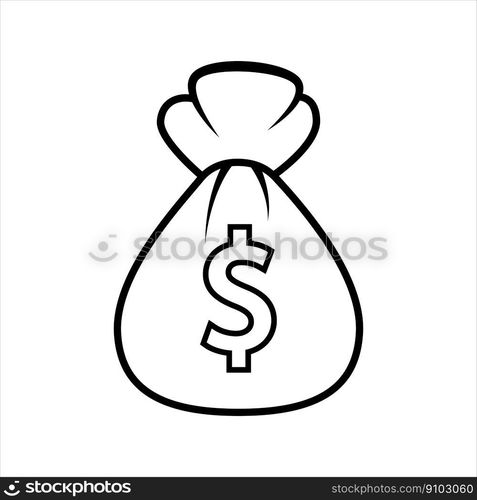 Money Bag Icon Vector On Trendy Design.