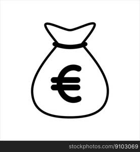 Money Bag Icon Vector On Trendy Design.