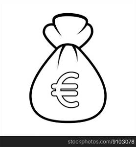 Money Bag Icon Vector On Trendy Design.