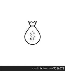 money bag icon vector template illustration