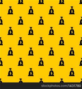 Money bag pattern seamless vector repeat geometric yellow for any design. Money bag pattern vector